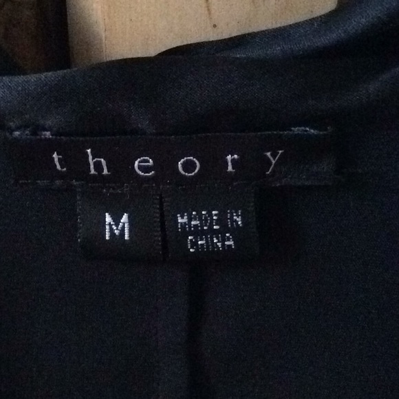Theory Black Silk and Spandex Blouse - Medium - Picture 3 of 6
